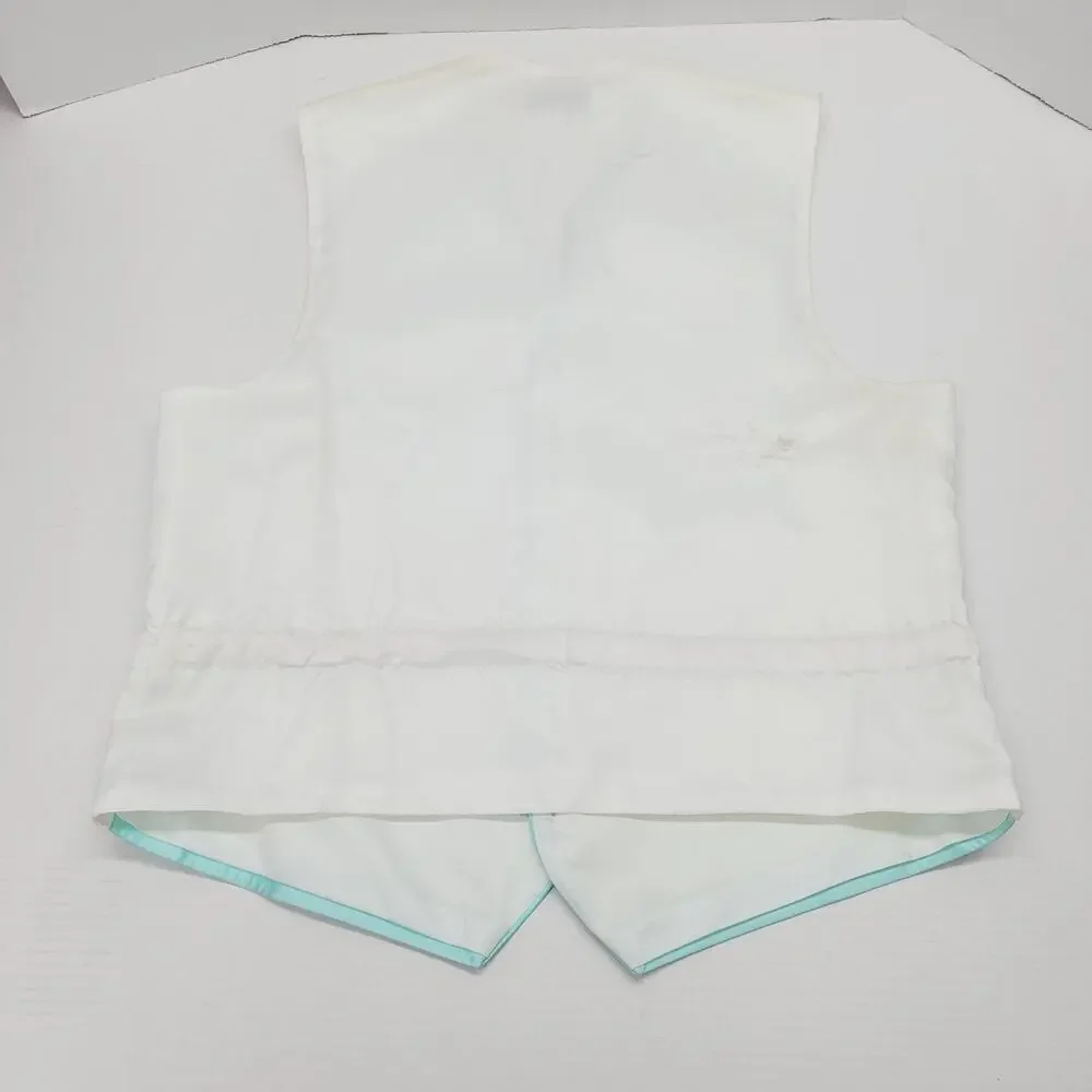 After Six Formal Vest Robbins Egg Blue Satan Wedding Prom Mens Size Medium